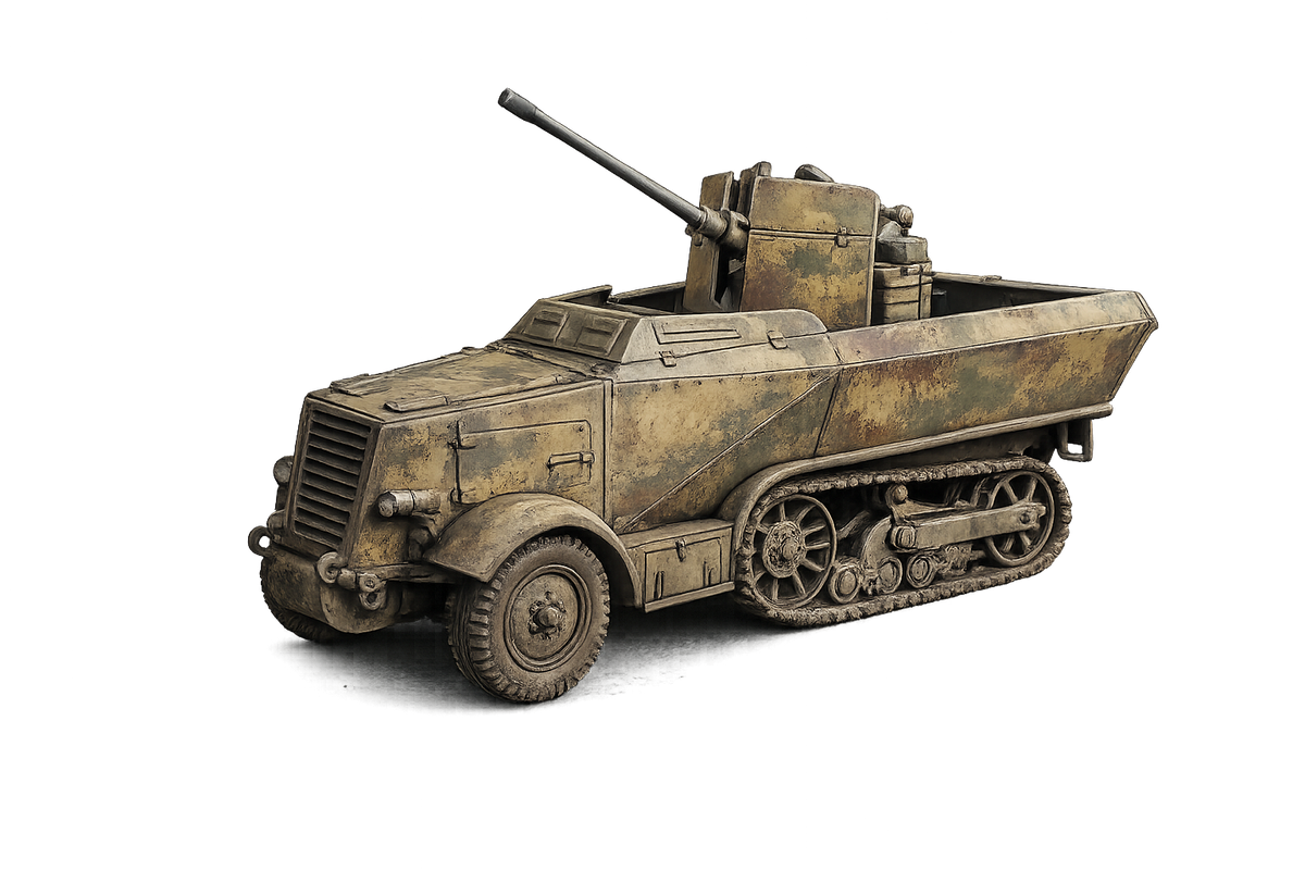 Leichte Selbstfahrlafette für 2-cm-Flak 38 auf Unic P107 U304(f)