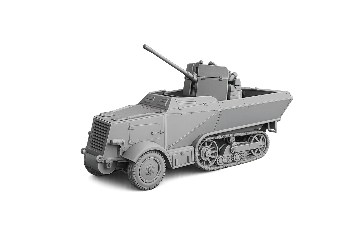 Leichte Selbstfahrlafette für 2-cm-Flak 38 auf Unic P107 U304(f)